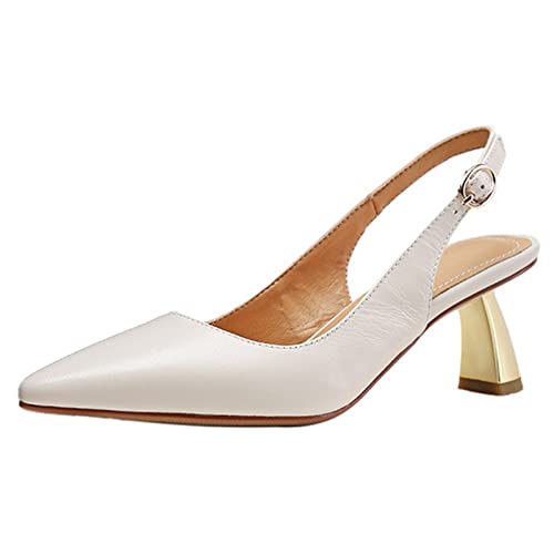☆ [Sottopiede traspirante] Le slingback donna hanno un cuscinetto in lattice incorporato, morbido ed elastico, si adattano alla pianta del piede, si sentono a proprio agio sul piede, morbide e delicate, traspiranti e che assorbono il sudore, rifiutano i piedi puzzolenti, rilassano i piedi , e cammina facilmente.