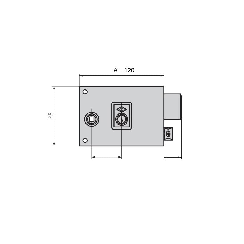 Cerradura CVL 1125BR12D/0 Derecha. Niquel.