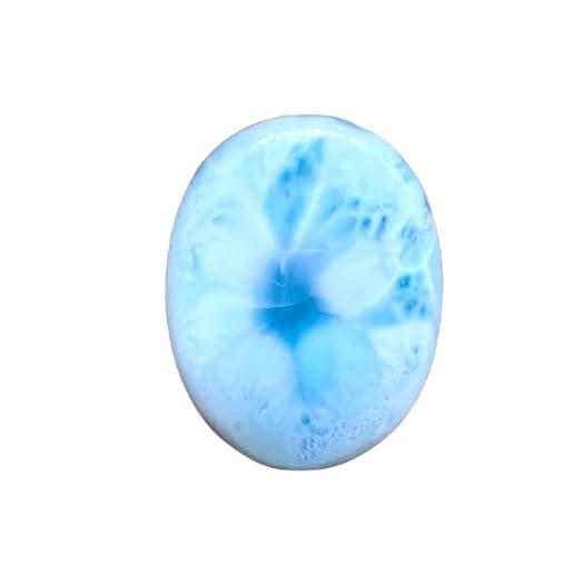 Larimar pierre naturelle haut de gamme en cabochon ovale 38x28mm pour haute joaillerie