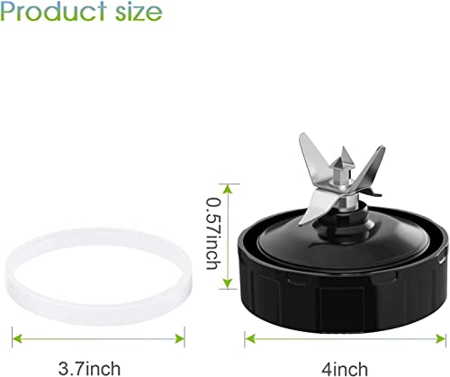2-Pack Blender Replacement Parts 7 Fins Extractor Blade Assembly with Rubber ...