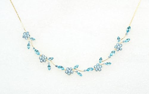 Image of Faship Gorgeous Rhinestone Crystal Floral Necklace Earrings Set