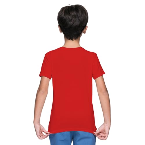 Image of Yazh Texworld Boys Round Neck Blended Cotton T-Shirts | Regular Fit | Half Sleeve | Casual Wear | Trendy | Combo Pack of 5 | Multicolor | Soft, Durable, and Stylish for Everyday use
