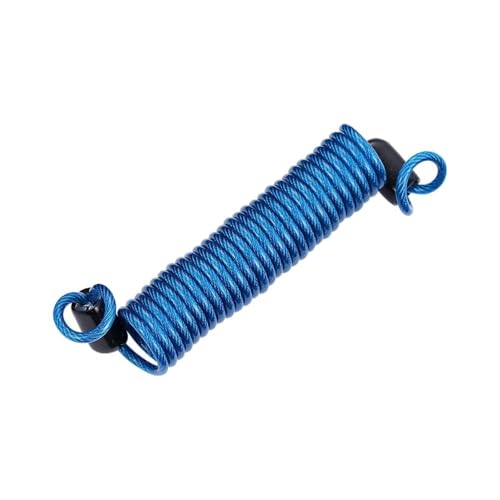 Cable de recordatorio de Resorte de Bloqueo de Disco de Alarma de Seguridad antirrobo Universal para Motocicleta Scooter de 150cm(Blue)