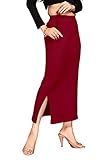 ALYNE Blended Saree Shapewear Petticoat for Women, Women's Blended FullElastic with Drawstring Saree Shapewear Maroon