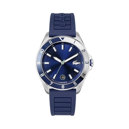Lacoste Montre Analogique à Quartz pour Homme Collection TIEBREAKER avec Bracelet en Silicone Bleu - 2011125 Lacoste Montre Analogique à Quartz pour Homme Collection TIEBREAKER avec Bracelet en Silicone Bleu - 2011125