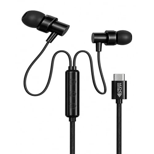 Image of Magnetic Wired Type C Headphones with HD Mic,Comfortable Fit,13mm Bass Driver, Tangle-Free Braided Cable,in-Line Controls,Premium Metal C Pin Earphones for Samsung,OnePlus,Realme,Xiaomi