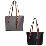 WESTBRONCO Bundle Women Leather Handbags Purses Designer Tote Shoulder Bag Top Handle Bag for Daily