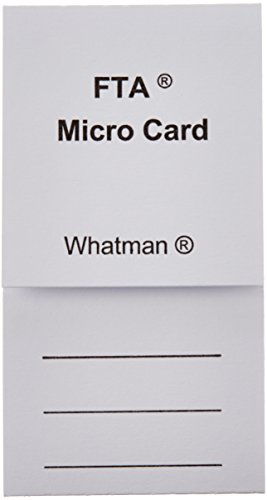GE Whatman FTA WB120310 Micro Card with 1 x 125µL Sample Areas for DNA (Pack of 25)