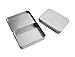 OWUKS 12 Pack Empty Tin Box Storage Containers Metal Silver Rectangular for Candy Tins Gift Card Holder Box
