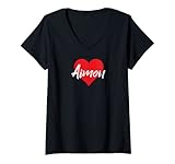 Lindo novio personalizado y novia apodo marido y esposa parejas ropa a juego relacionada para una persona nombrada I Heart Love Aimon