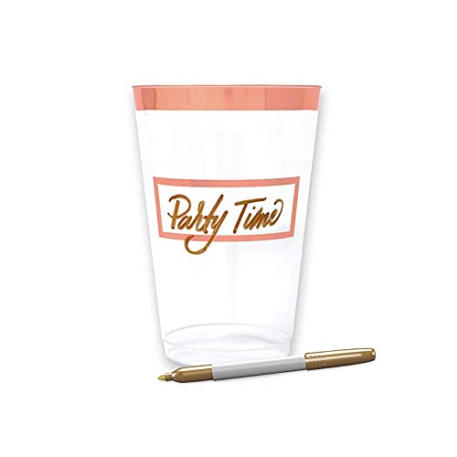 60 Spēcup Name Plate Cups| Gold Plastic Cups| Personalized Cups| Disposable Cups| Party Cups| Birthday Cups| Wedding Cups| Bachelorette Cups| Rehearsal Cups| Graduation Cups| Baby Shower Cups (Gold) #TOP3