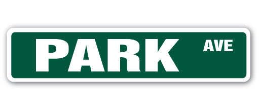 PARK AVE Straßenschild Metall Kunststoff Aufkleber New York NY Central Park