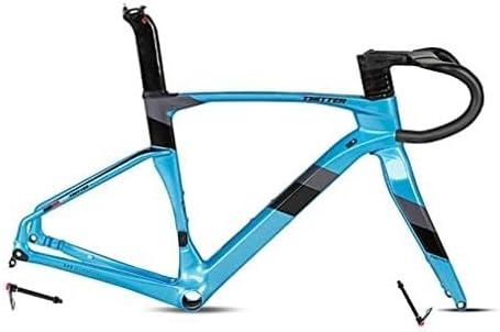 700c Road Bike Frameset Disc Brake Carbon Racing Frame 100/142mm Thru Axle ，with Fork Handlebar Seat Tube