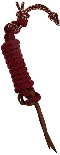 Foto von Weaver Leather Diamond Braid Rope Halter and Lead, Sangria/Gold