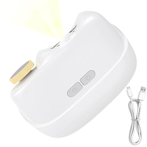 Cortaúñas eléctrico para los pies, esmalte de uñas de seguridad de 2 velocidades, con luz LED, cortaúñas eléctrico, diseño de almacenamiento de restos de uñas, para mujeres, hombres, mayores, niños