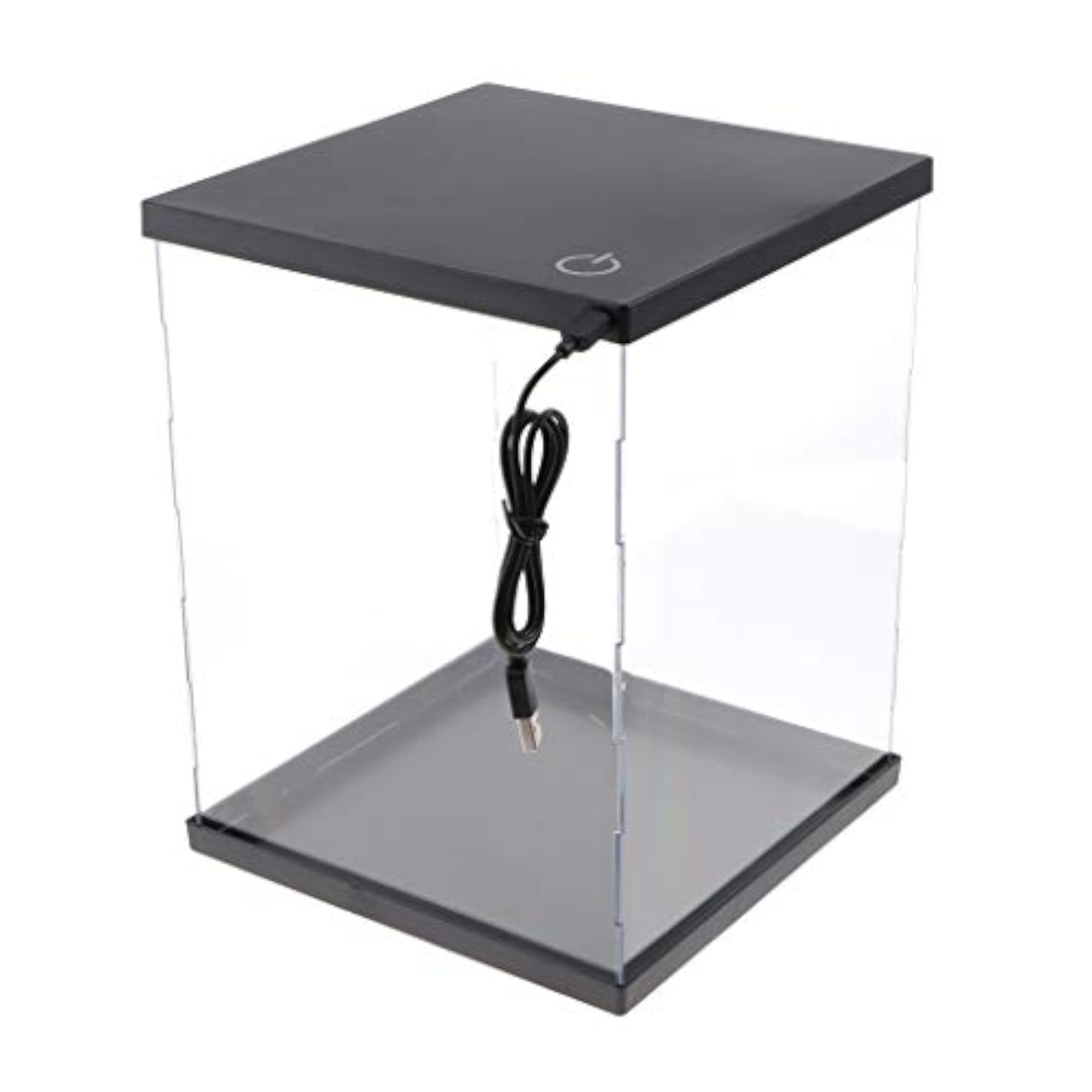 Clear Acrylic Plastic Display Box Case with LED Lights