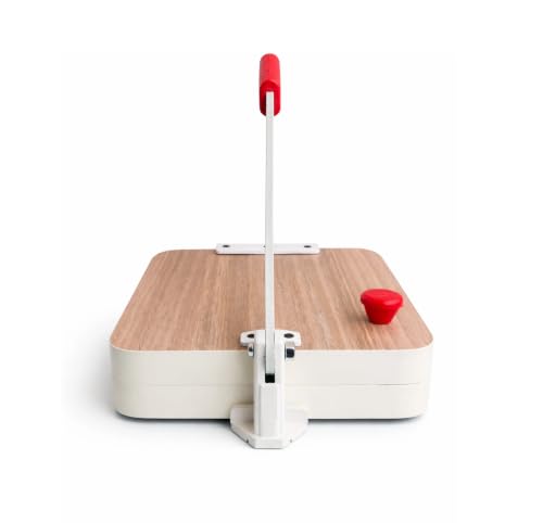 Image of Wooden Manual Square Papad Puri Khakhra Press Maker Heavy Duty Plywood Roti Press with Iron Handle Brown 9 Inch (Square)