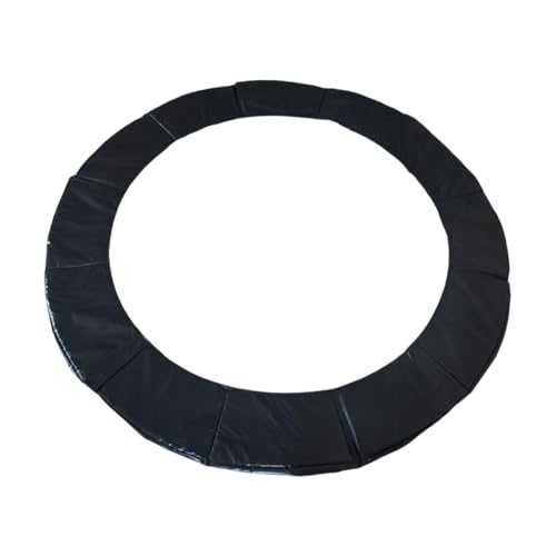 kowaku Trampoline Spring Cover 13ft Trampoline Replacement Pad Universal Waterproof Round Spring Protection Cover No Holes for Pole, Black