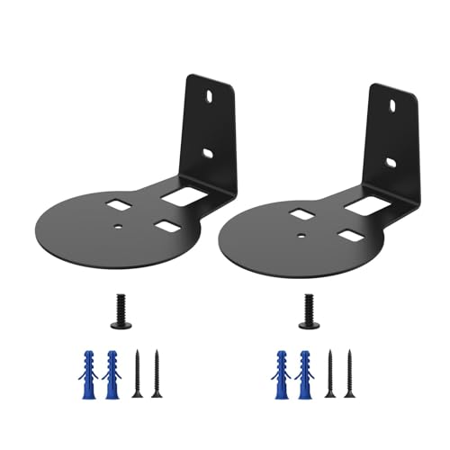 Soporte pared altavoces dobles y repisa para barra de sonido envolvente