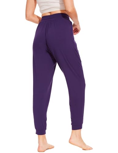 Image of LazyCozy Bamboo Viscose Jogger Pajama Pants for Women | Cooling for Night Sweats & Hot Sleepers, Lightweight Sleep Lounge Bottoms with Pockets, Ultra-Soft, Drawstring Waist