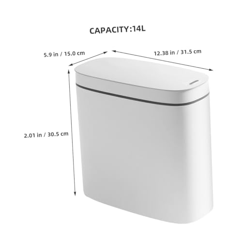 Caneca de basura automática touchless blanca 14L miniatura 2