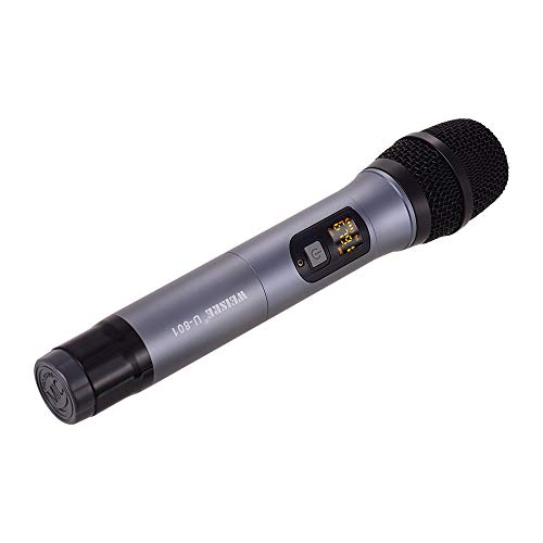 lifcasual Microfone portátil sem fio UHF com mini receptor 50 canais para karaokê reunião de negócio