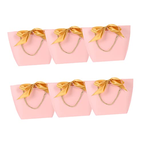 Ciieeo 6pcs Paper Shopping Bag Tote Bag for Women Portable Storage Hand Multi-function for Shopping Travel