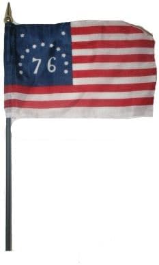 Wholesale Lot of 12 Bennington 1776 4"x6" Desk Table Stick Flag 100D