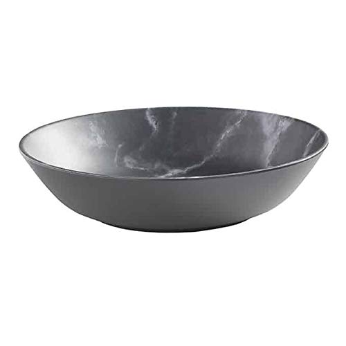 Melamine Round Matte Bowl by American Metalcraft – 36.0 ounces, Melamine, Gray Marble, Model MCB36GM