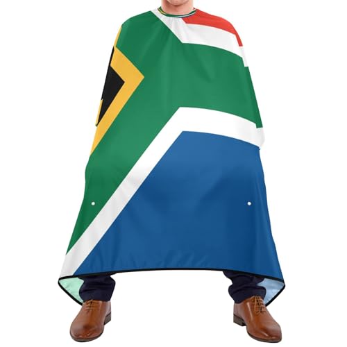 South Africa Flag South African National Professional Hair Color Capes with Adjustable Snap Closure, Essentials Hair Stylist Cape for Clients capa para cortar Cabello 65" x 55"