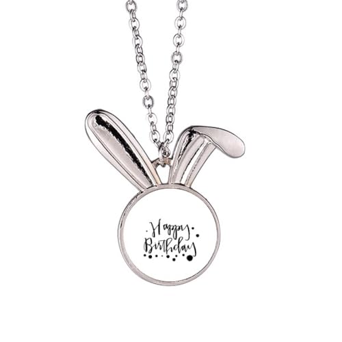 Collier lapin Happy Birthday, un gardien de vœux précieux