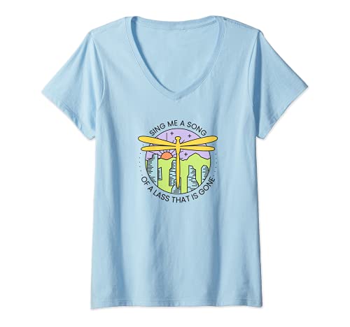 Mujer Outlander Libélula Sassenach Camiseta Cuello V