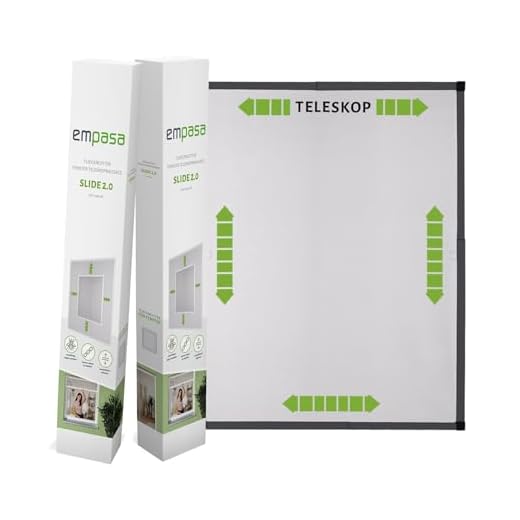 empasa Fliegengitter Teleskopbausatz SLIDE 2.0 für Fenster ohne Sägen ausziehbar Teleskoprahmen aus Aluminium Insektenschutz Mückengitter 120 x 140 cm, Farbe:anthrazit