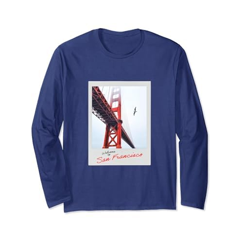 Red Golden Gate Bridge San Fran Instant Camera 35mm Film Old Long Sleeve T-Shirt