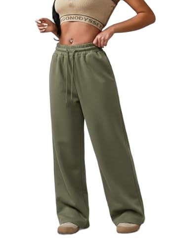 Image of dockstreet Straight Wide fit Long Length Open Bottom Jogger for Women /Trending Multi Pocket Style, Relaxed Casual Pants for Women
