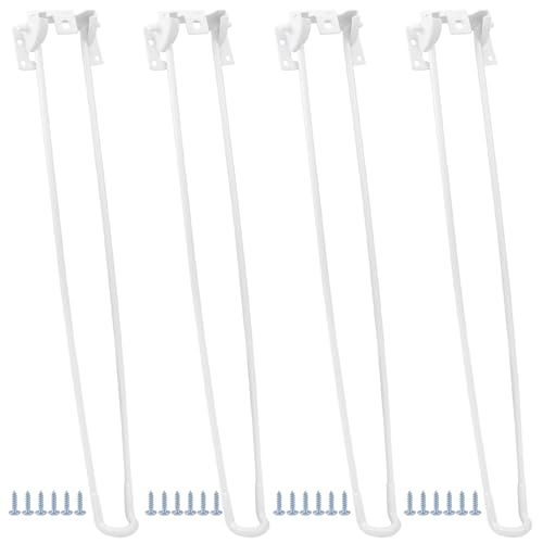 Enenes 21 Inch Foldable Hairpin Legs (4PCS) - Heavy Duty Metal Table Legs with Screws for Coffee Table, Desk, Nightstand - Easy Installation & Space-Saving Design
