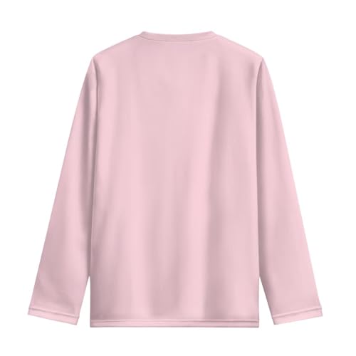 Image of Girls Long Sleeve T Shirt Cute Cartoon Crewneck Shirt for Kids 3-16Y Fall Winter Clothes