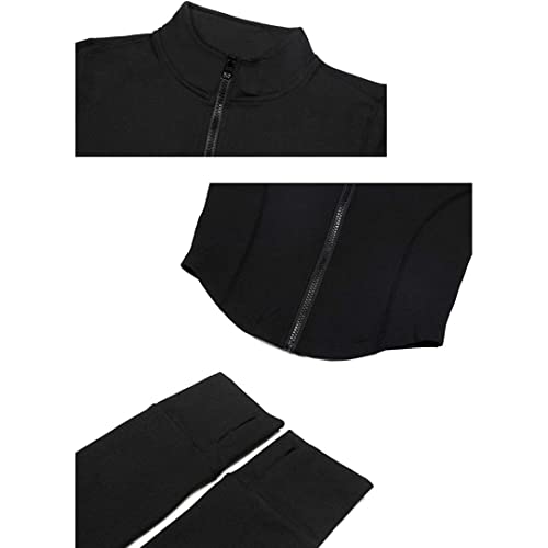 Banziaju Women Gym Jackets, Long Sleeve Gym Jackets Full Zip Running Jacket With Thumb Holes, Absorbent and Quick Drying - Image 5