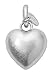 Produktbild SENCE Copenhagen Damen Charmanhänger Silber Love Serie Kettenanhänger Herz weiße Perle Charm Label Messing matt versilbert - L159