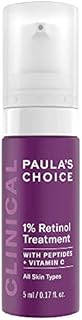 Paula's Choice CLINICAL 1% Retinol Kuracja - Przeciwstarzeniowe & Ujędrniający Twarz Serum Wygładzenie Drobnych Linii & Zmarszczek - z Witaminą C & Peptydy - Wszystkie Rodzaje Skóry - 5 ml