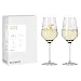 Produktbild RITZENHOFF 8082001 Weißweinglas 2er Set 300 ml, Serie Reitgold - 2 Stück, Motiv Pferde Gold-Lineart, Made in Germany
