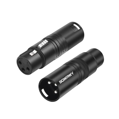 2 Adaptadores XLR Macho a Hembra 3 Pines miniatura 1