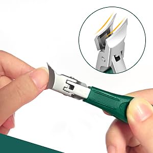 Image of Precision Slant Nail Cutter for Men Women, Stainless Steel Angled Nail Clipper with Non-Slip Grip, Compact Toenail Trimmer for Ingrown Nails