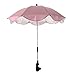 Hellery Poussette Bébé Parasol 360 Degrés Protection UV Réglable Étanche Universel Parasol Parasol pour Bébé Chaises de Plage Fauteuil Roulant Vélo Poussette - Rose