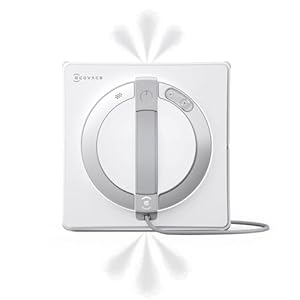 ECOVACS WINBOT W2 PRO Fensterputzroboter, 3-Düsen-Wassersprüher, 10-Stufen-Schutzsystem, Win-SLAM 4.0 Pfadplanung, Steady-Climbing-System, Kanten-Erkennung, App-Steuerung, Weiß