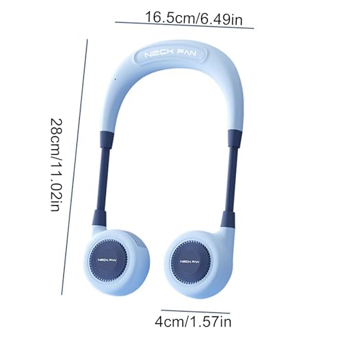 Ventilador de cuello portátil USB sin cuchillas con flujo de aire regulable 3
