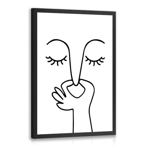 Cyebmo Funny Bathroom Wall Art, Minimalist Black and White Bathroom