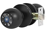 Smart Door Lock, WiFi Bluetooth Fingerprint Ball Lock, Digital Keypad Entry with Virtual Password Protection, Black Fabricante tuya