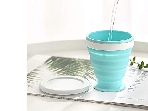 Image of Collapsible Cup, Rocontrip Silicone Travel Mug Leak Proof Coffee Folded Cup Gift Mug 200 ML Capacity 100% Food Grade BPA Free for Outdoor Camping Hiking. (Black)