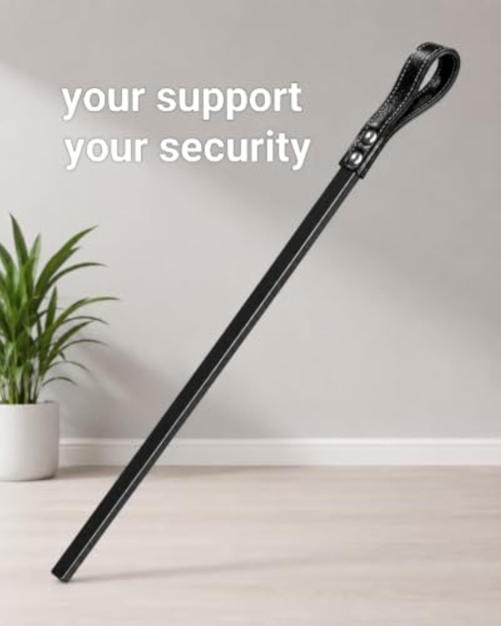 Heavy Duty Metal Stick Strong Leather Band Handle